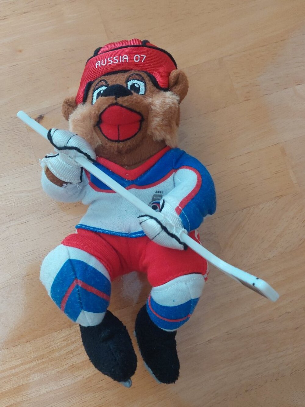 Rare Official mascot bear 2007 IIHF World Hockey Championship Teamka (TNMKA)